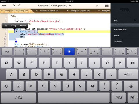 iPad变身编程利器！Kodiak可离线运行PHP代码