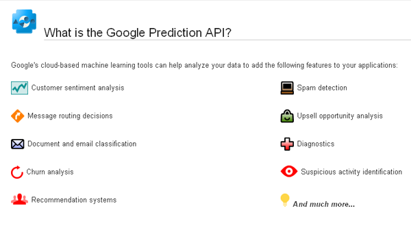 Google Prediction API：让应用拥有“预测”能力