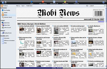 "Newspaper" view of RSS eNews