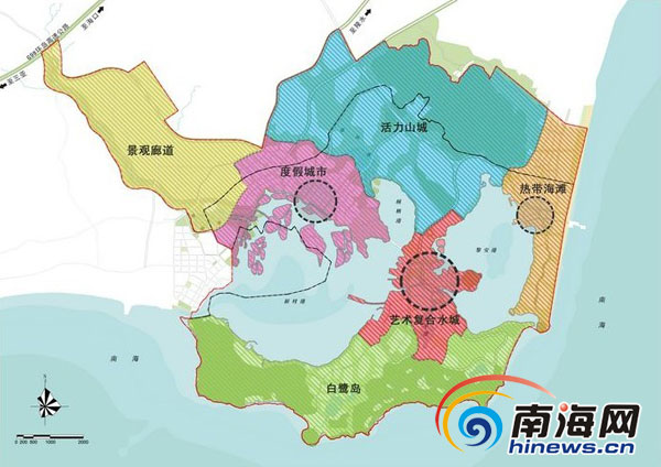 海南国际旅游岛先行试验区位于海南岛东南部沿海陵水黎安片区。(《规划》截图)