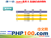 PHP100视频教程111：Jquery案例 之 复选框与隔行换色